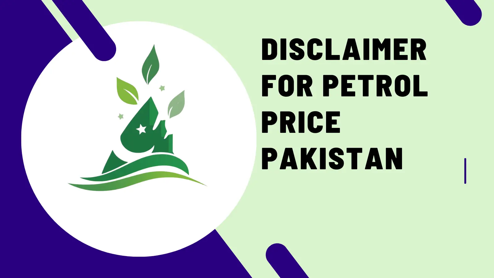 disclaimer for Petrol price Pakistan with logo and templates 