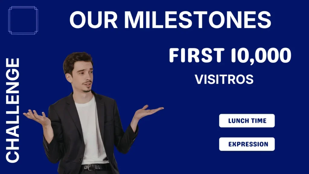 Milestones and visitor statistics presentation.