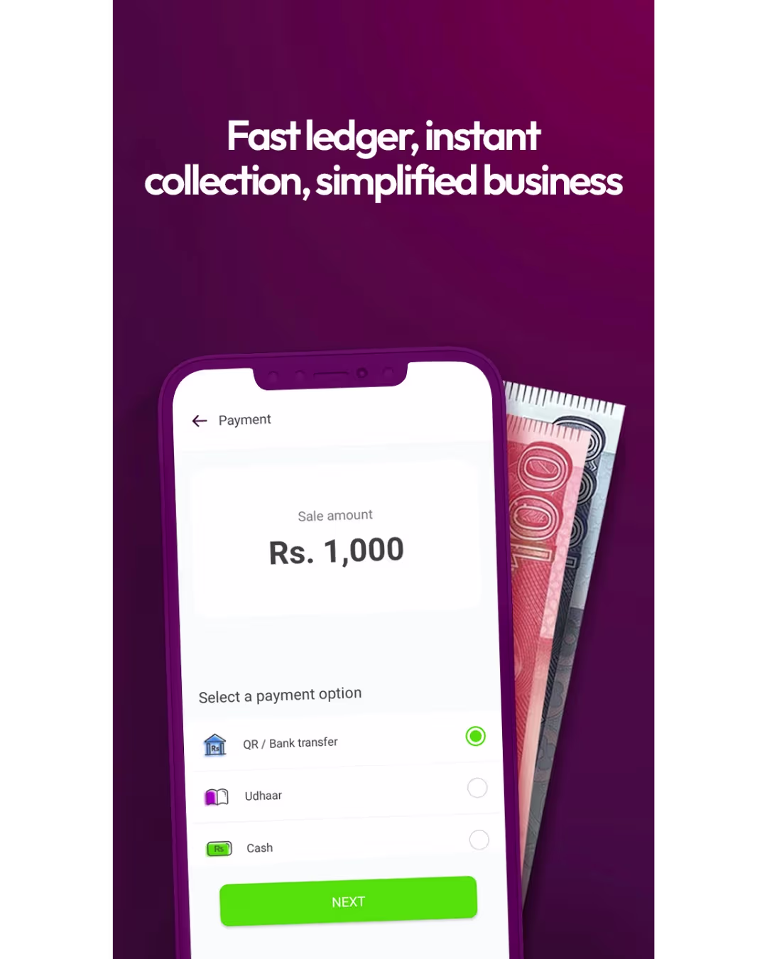 Udaar app picture for gas bill