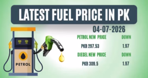 Petrol Price In Pakistan text and fuel prices and petrol machine icon