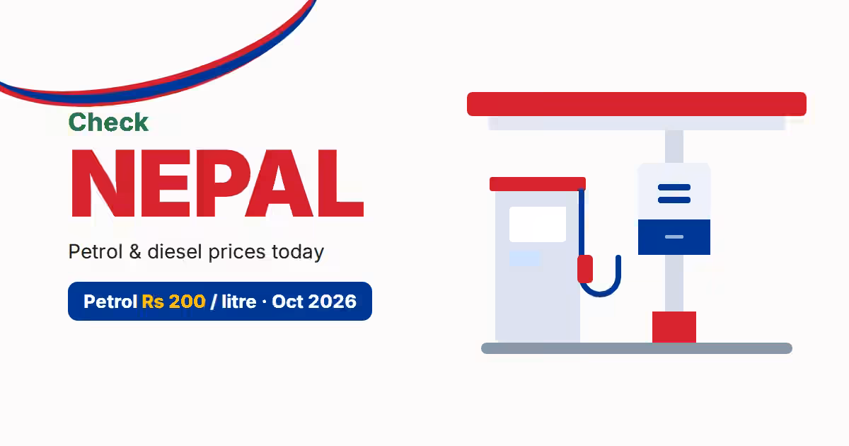 Check petrol price in Nepal today – Rs 200 per litre, October 2026