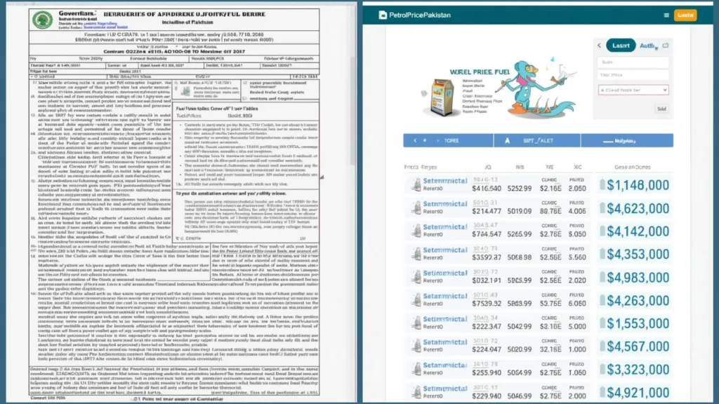 Government document and financial data